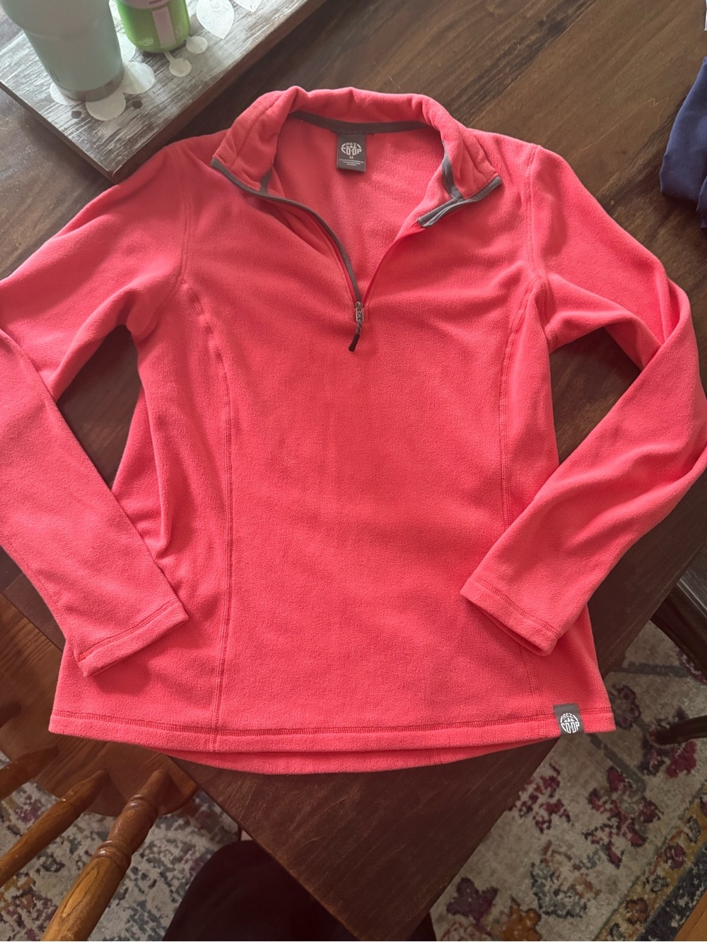 REI CO-OP Coral Quarter-Zip Fleece Pullover size medium